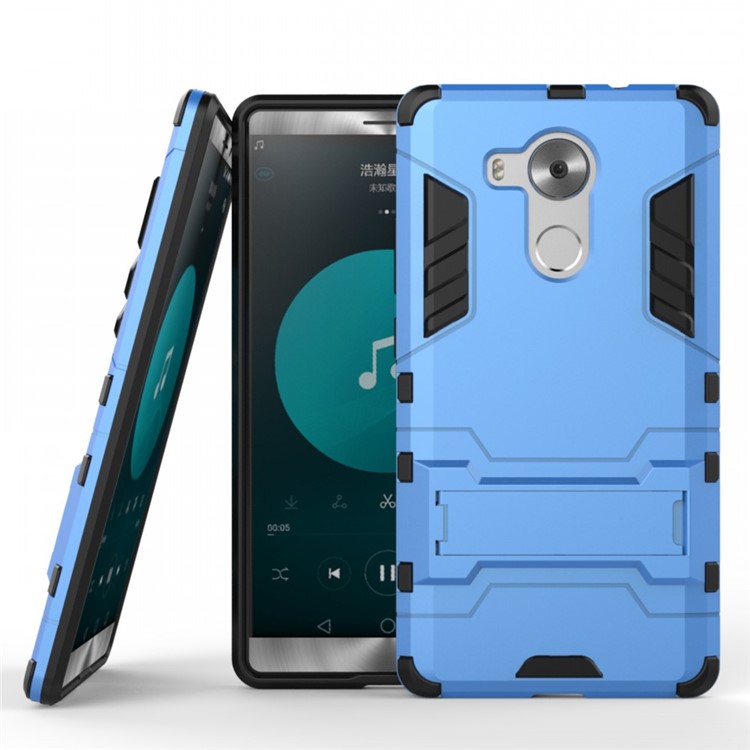 Cool Plastic + TPU Shield Case for Huawei Mate 8 - Light Blue-2