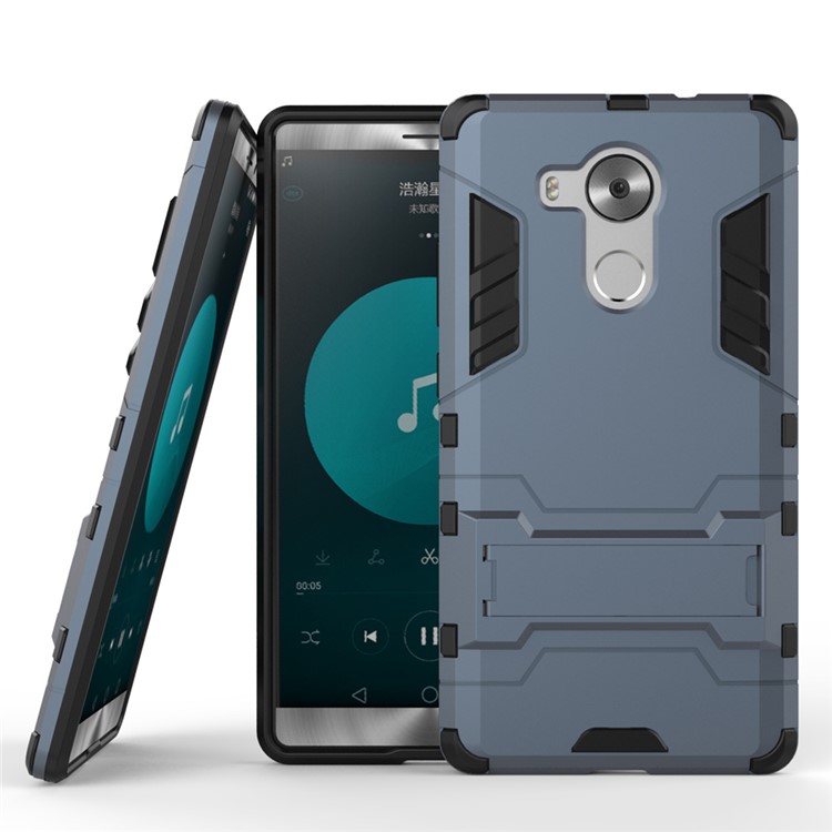 Cool Plastic + TPU Shield Shell for Huawei Ascend Mate8 - Dark Blue-2