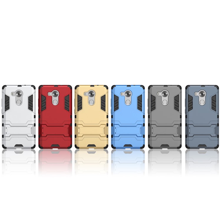 Cool Plastic + TPU Shield Shell for Huawei Ascend Mate8 - Dark Blue-3