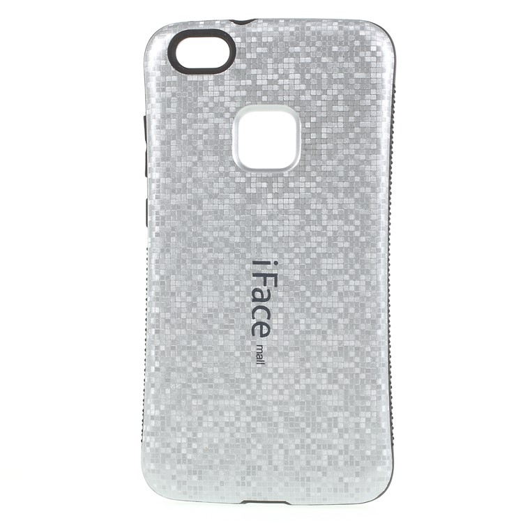 IFACE MALL Mosaic Pattern PC TPU Hybrid Back Shell for Huawei P10 Lite - Silver-1