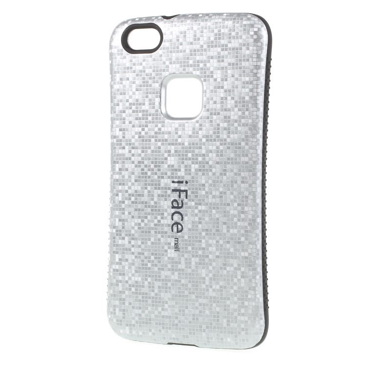 IFACE MALL Mosaic Pattern PC TPU Hybrid Back Shell for Huawei P10 Lite - Silver-2