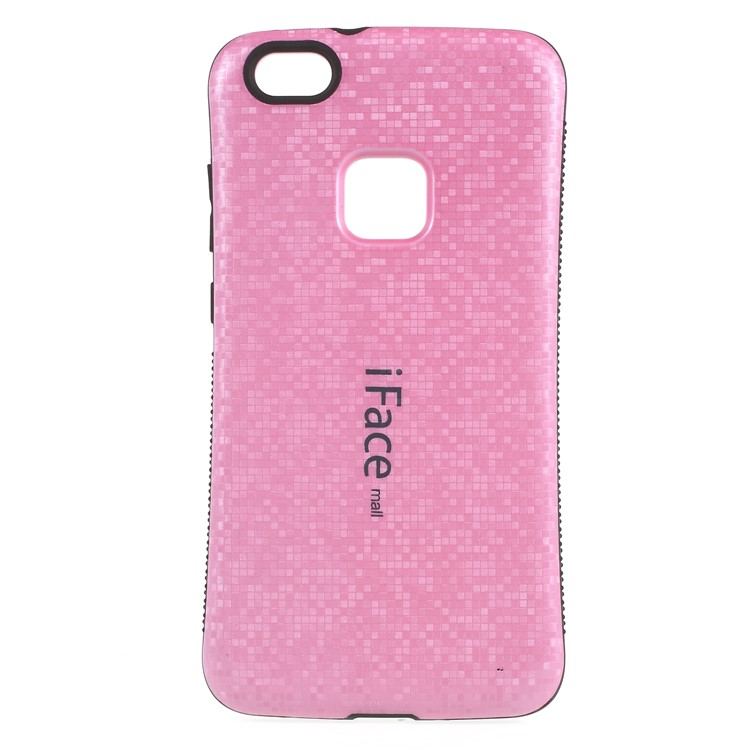 IFACE MALL Mosaic Pattern PC TPU Hybrid Phone Case for Huawei P10 Lite - Rose-1