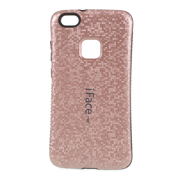 IFACE MALL Mosaic Pattern PC TPU Hybrid Phone Cover for Huawei P10 Lite - Rose Gold-1
