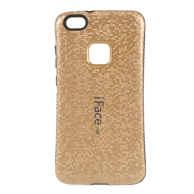 IFACE MALL Mosaic Pattern PC TPU Hybrid Phone Shell for Huawei P10 Lite - Gold-1
