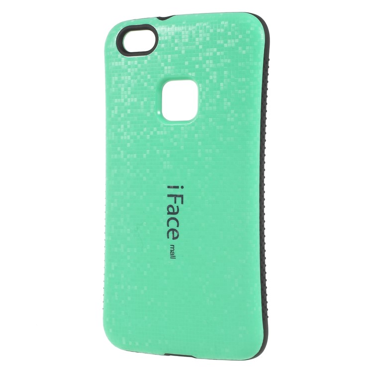 IFACE MALL Mosaic Pattern Hybrid PC TPU Cell Phone Cover Shell for Huawei P10 Lite - Cyan-2