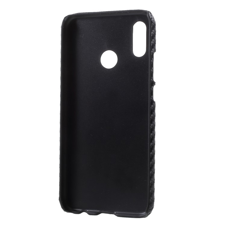 Leather Coated Plastic Hard Case for Huawei P20 Lite / Nova 3e - Black Carbon Fiber Texture-5