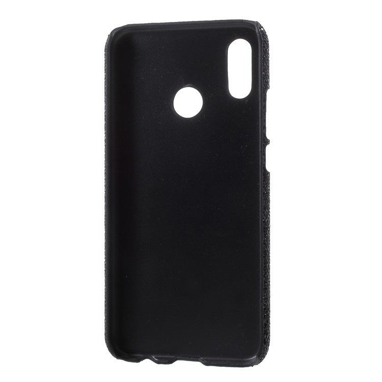 Leather Coated PC Back Cover for Huawei P20 Lite / Nova 3e - Black Glittery Sequins-3