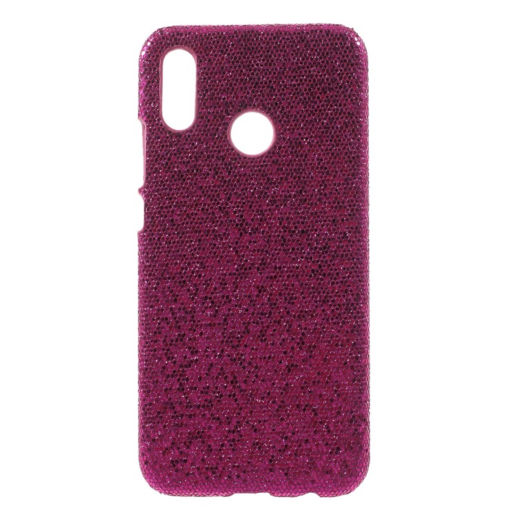 Leather Coated PC Cell Phone Cover for Huawei P20 Lite / Nova 3e - Rose Glittery Sequins-1