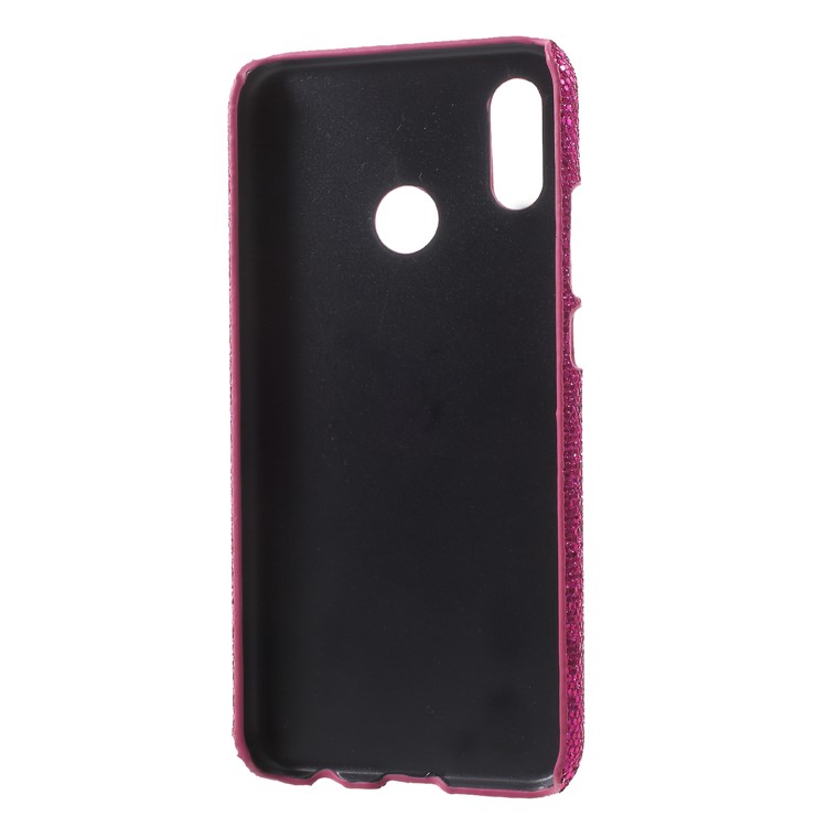 Leather Coated PC Cell Phone Cover for Huawei P20 Lite / Nova 3e - Rose Glittery Sequins-4