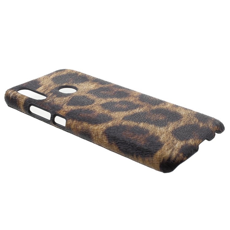 Leather Coated Plastic Mobile Phone Shell for Huawei P20 Lite / Nova 3e - Leopard Texture-2