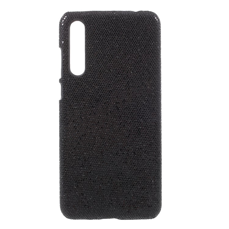 PU Leather Coated PC Phone Case for Huawei P20 Pro - Black Glittery Sequins-1