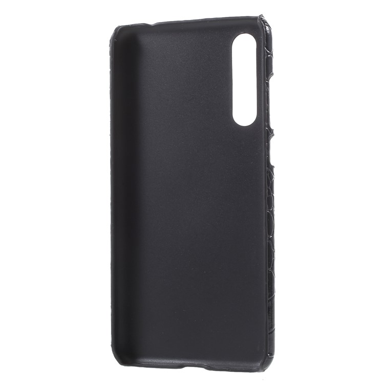 PU Leather Coated PC Cell Phone Cover for Huawei P20 Pro - Black Crocodile Texture-4