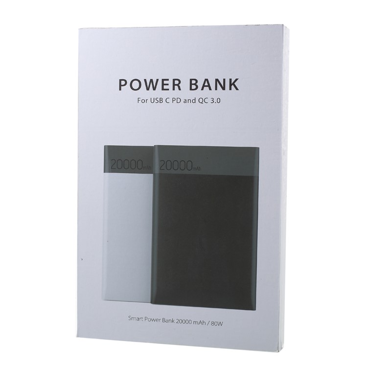 Portable 20000mAh 60W USB-C PD and QC 3.0 Power Bank for MacBook Pro 15 /13 / Chromebook Pixel etc-16