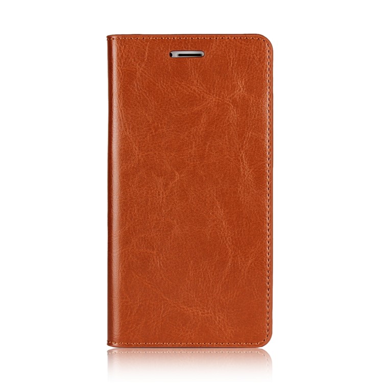 Crazy Horse Texture Genuine Leather Phone Case for Huawei Honor 6x (2016) / Mate 9 Lite - Brown-2