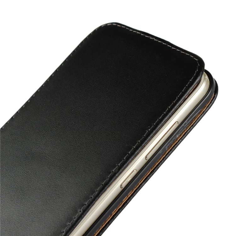 Vertical Flip Genuine Split Leather Case for Huawei P8 Lite (2017)/Honor 8 Lite - Black-6
