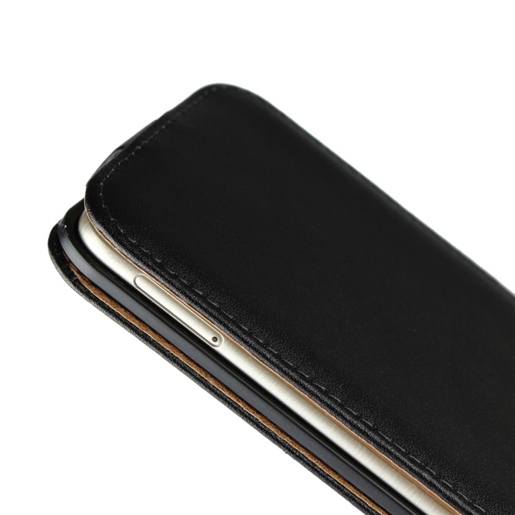 Vertical Flip Genuine Split Leather Case for Huawei P8 Lite (2017)/Honor 8 Lite - Black-7