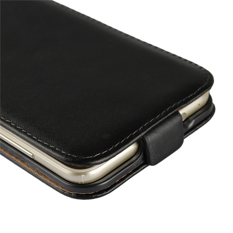 Vertical Flip Genuine Split Leather Case for Huawei P8 Lite (2017)/Honor 8 Lite - Black-8