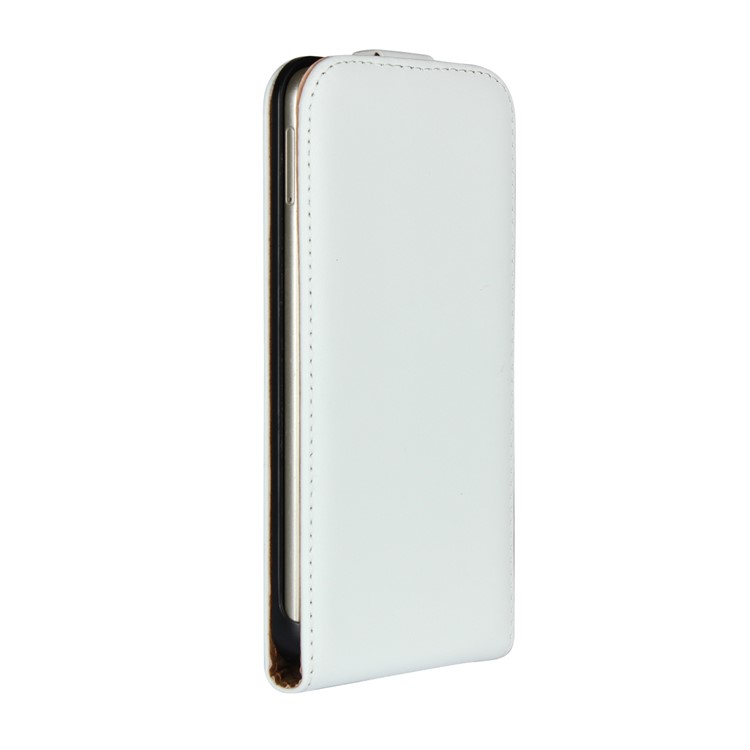 Vertical Flip Genuine Split Leather Cover for Huawei P8 Lite (2017)/Honor 8 Lite - White-2