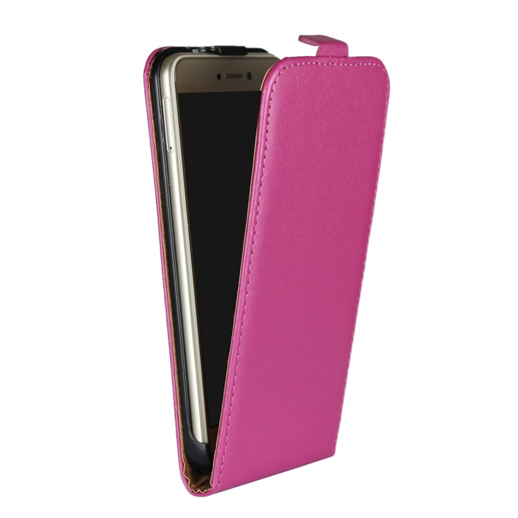 Vertical Flip Genuine Split Leather Phone Cover for Huawei P8 Lite (2017)/Honor 8 Lite - Rose-4