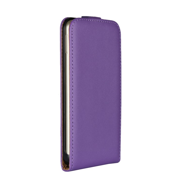 Vertical Flip Genuine Split Leather Protector Case for Huawei P8 Lite (2017)/Honor 8 Lite - Purple-2