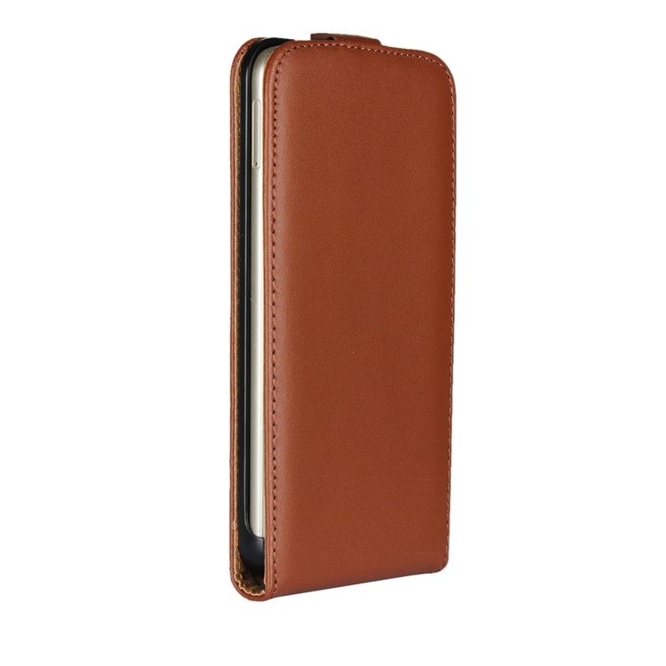 Vertical Flip Genuine Split Leather Case Accessory Huawei P8 Lite (2017)/Honor 8 Lite - Brown-2