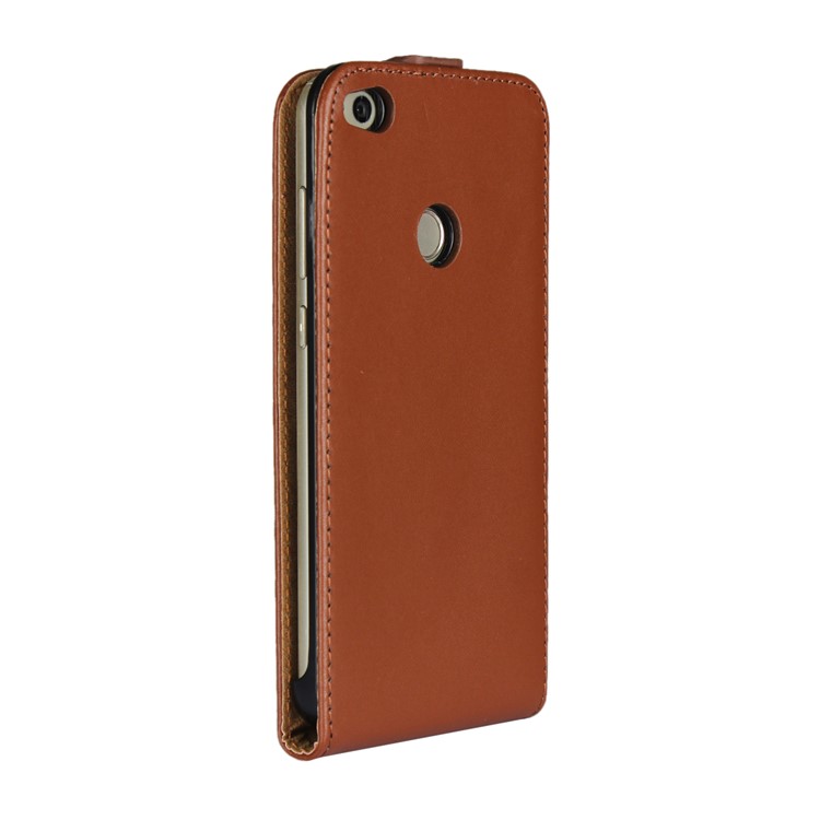 Vertical Flip Genuine Split Leather Case Accessory Huawei P8 Lite (2017)/Honor 8 Lite - Brown-3