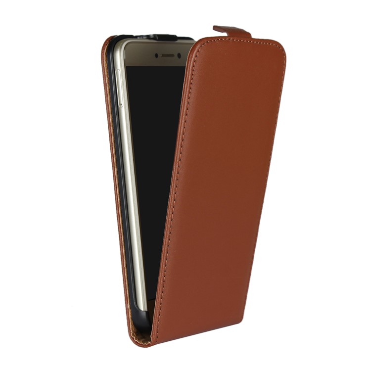 Vertical Flip Genuine Split Leather Case Accessory Huawei P8 Lite (2017)/Honor 8 Lite - Brown-4