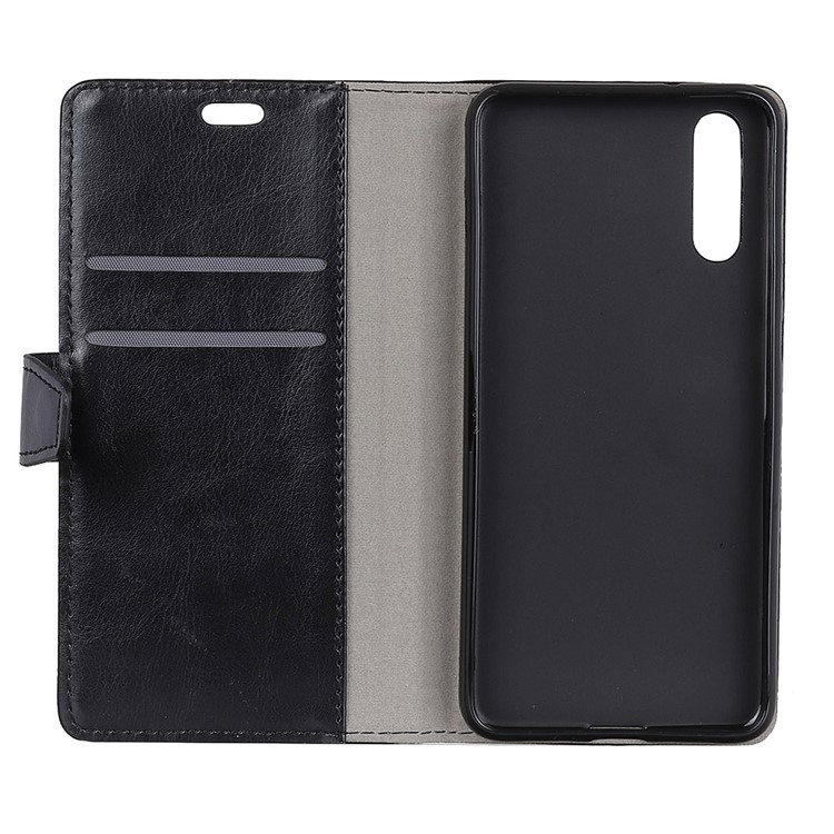 Crazy Horse Wallet Leather Stand Case for Huawei P20 - Black-4