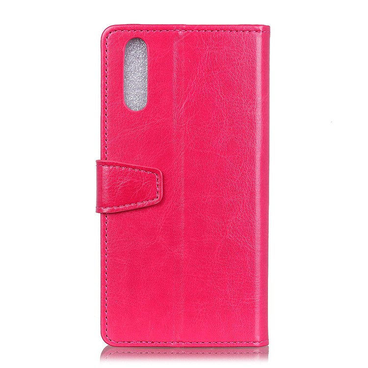 Crazy Horse Magnetic Leather Stand Cover for Huawei P20 - Rose-2