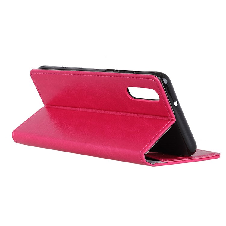Crazy Horse Magnetic Leather Stand Cover for Huawei P20 - Rose-4