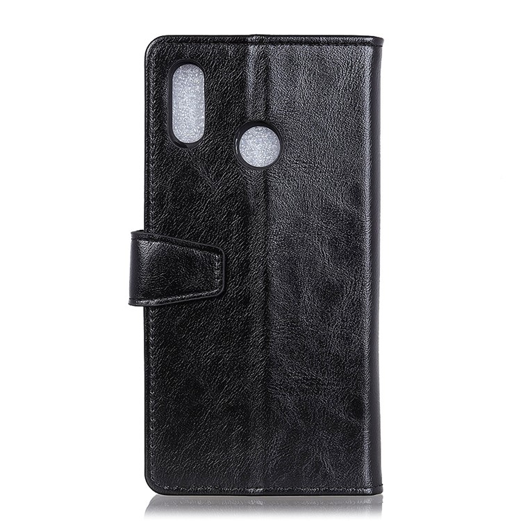 For Huawei P20 Lite / Nova 3e (China) Crazy Horse Grain Leather Wallet Protective Case - Black-2