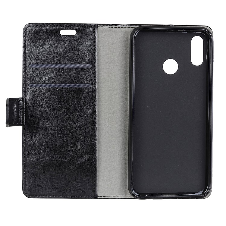 For Huawei P20 Lite / Nova 3e (China) Crazy Horse Grain Leather Wallet Protective Case - Black-4