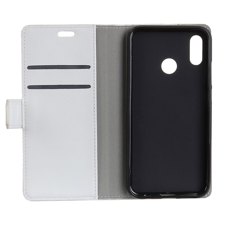 Crazy Horse Texture Leather Wallet Flip Cover for Huawei P20 Lite / Nova 3e (China) - White-3