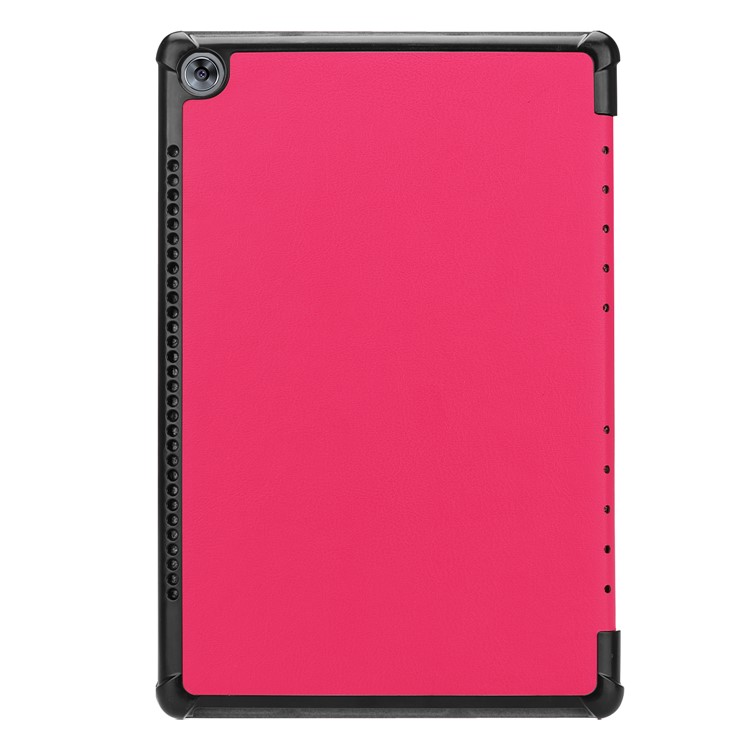 Tri-fold Leather Case Cover with Stand for Huawei MediaPad M5 10 / M5 10 (Pro) - Rose-3