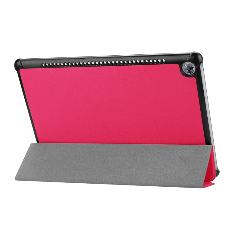 Tri-fold Leather Case Cover with Stand for Huawei MediaPad M5 10 / M5 10 (Pro) - Rose-6