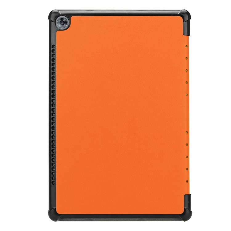 Leather Shell Case with Tri-fold Stand for Huawei MediaPad M5 10 / M5 10 (Pro) - Orange-3