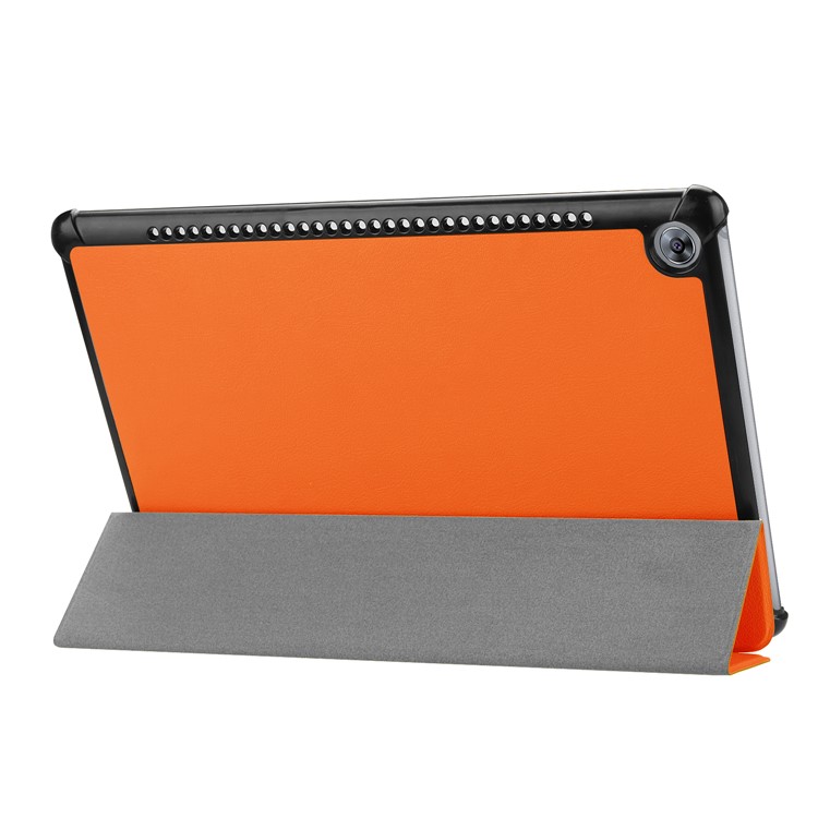 Leather Shell Case with Tri-fold Stand for Huawei MediaPad M5 10 / M5 10 (Pro) - Orange-6