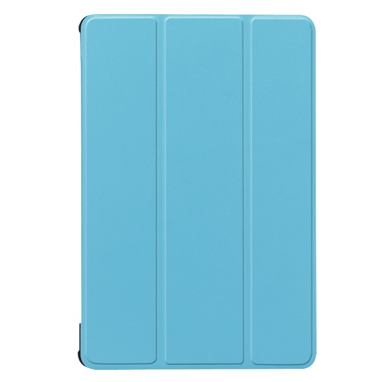 PU Lederhülle Mit Dreifachem Standfuß Für Huawei Mediapad M5 10 / M5 10 (pro) - Baby Blau-2