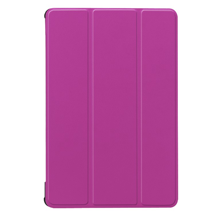 Tri-fold Leather Folio Case with Stand for Huawei MediaPad M5 10 / M5 10 (Pro) - Purple-2