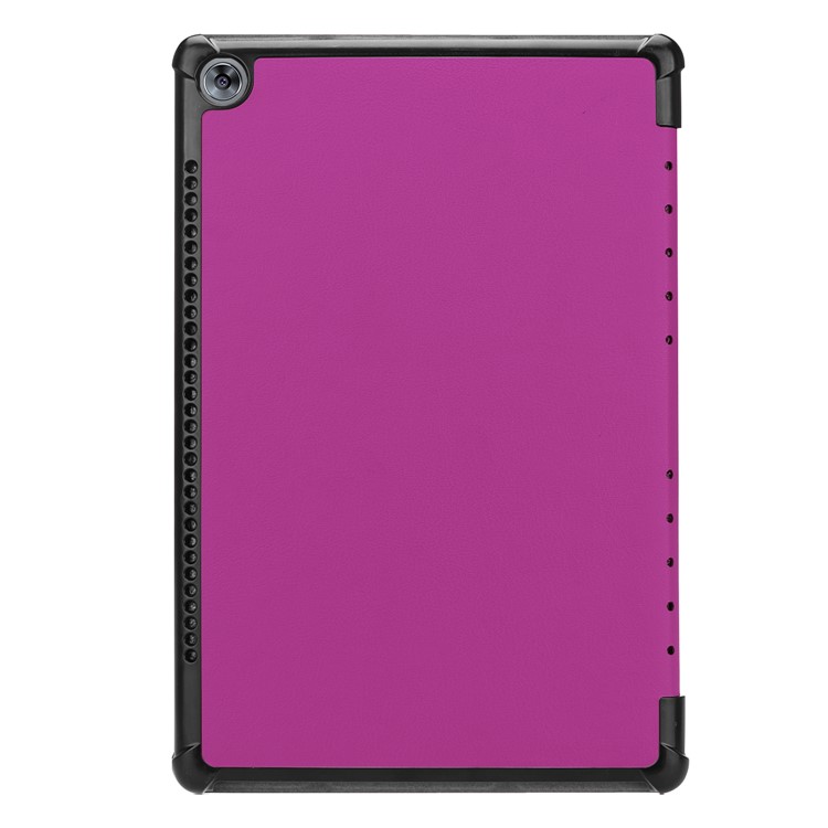 Tri-fold Leather Folio Case with Stand for Huawei MediaPad M5 10 / M5 10 (Pro) - Purple-3