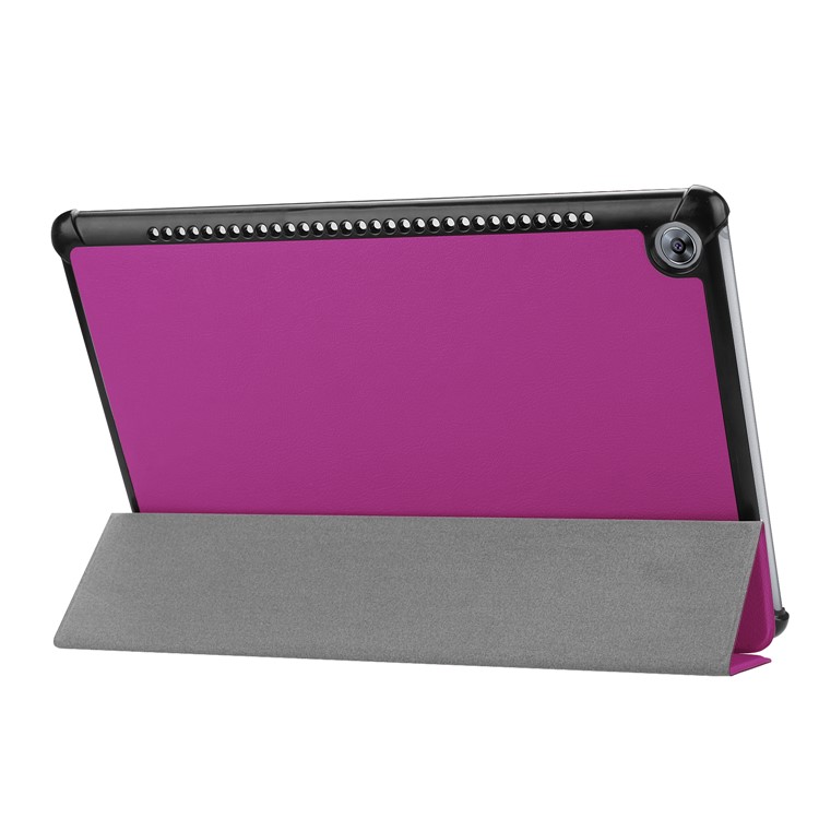 Tri-fold Leather Folio Case with Stand for Huawei MediaPad M5 10 / M5 10 (Pro) - Purple-6