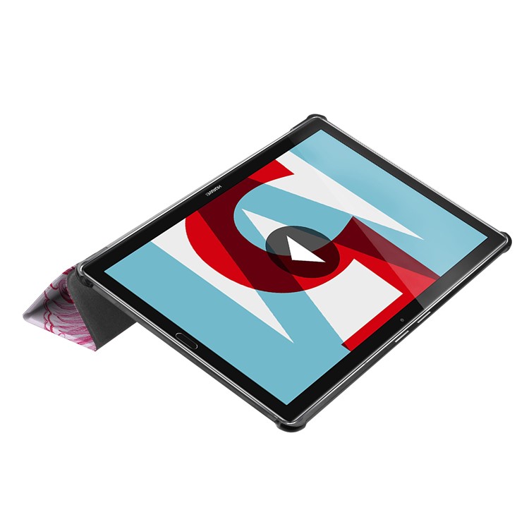 Muster, Das Dreifachen PU-Lederstandplatzkasten Für Huawei Mediapad M5 10 Druckt / M5 10 (pro) - Schönheitsmuster-4