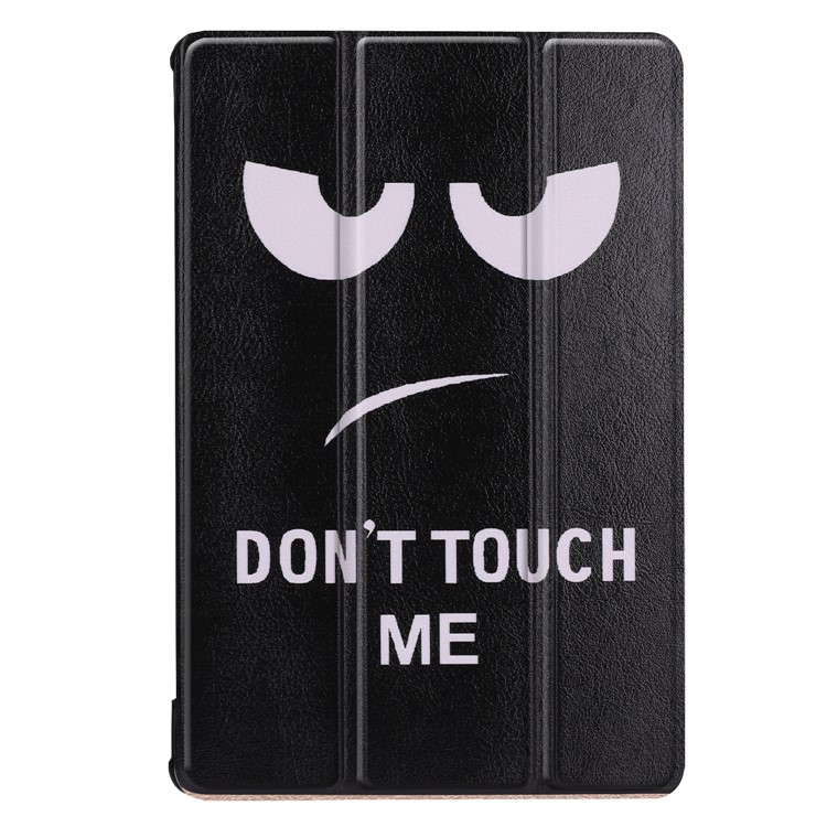 Pattern Printing Leather Cover with Tri-fold Stand for Huawei MediaPad M5 10 / M5 10 (Pro) - Do not Touch My Phone-2