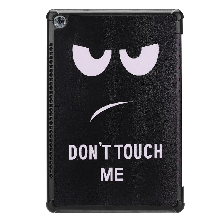 Pattern Printing Leather Cover with Tri-fold Stand for Huawei MediaPad M5 10 / M5 10 (Pro) - Do not Touch My Phone-3