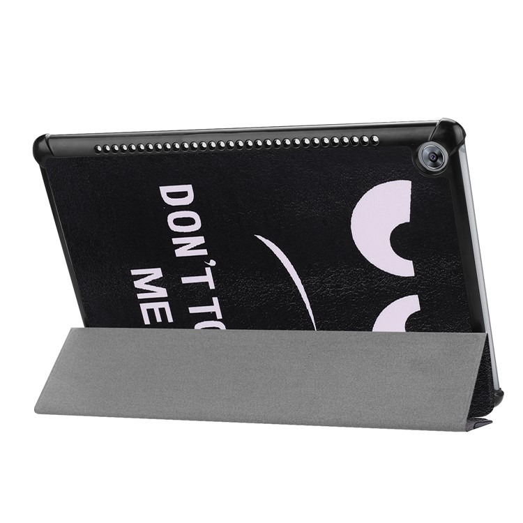 Pattern Printing Leather Cover with Tri-fold Stand for Huawei MediaPad M5 10 / M5 10 (Pro) - Do not Touch My Phone-6