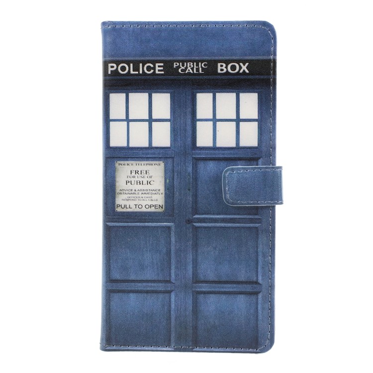 Pattern Printing Leather Stand Wallet Phone Folio Case for Huawei P20 Pro - Police Public Call Box-3