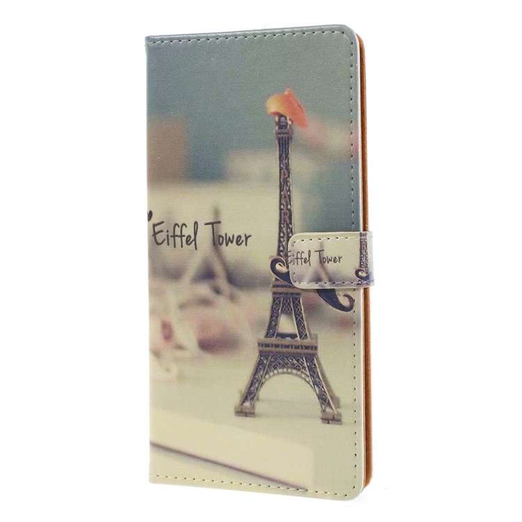For Huawei P20 Pro Pattern Printing Stand Leather Wallet Folio Phone Accessory Case - Eiffel Tower-1