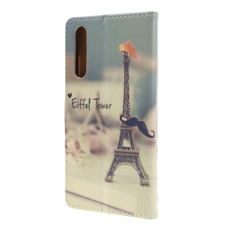 For Huawei P20 Pro Pattern Printing Stand Leather Wallet Folio Phone Accessory Case - Eiffel Tower-2