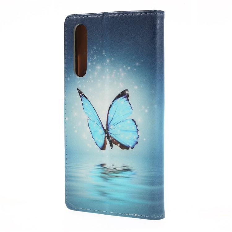 Pattern Printing PU Leather Wallet Mobile Cover for Huawei P20 - Butterfly on Lake-2