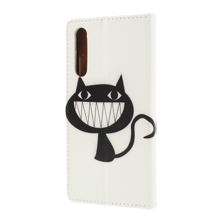 Pattern Printing PU Leather Wallet Mobile Phone Case for Huawei P20 - Cartoon Cat-2